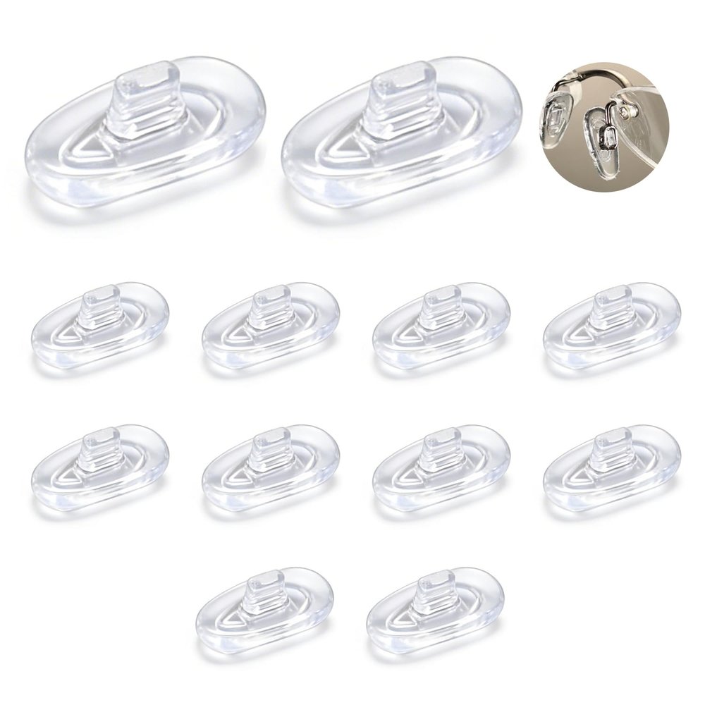 10 Pairs Nose Pads for Glasses Stop Glasses Slipping Down Nose Glasses Nose Pads Silicone Push on Silicone Pads for Eyeglasses and Sunglasses