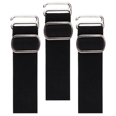 JUMPLAWN Adjustable Hat Straps Thickened Cap Extenders Metal Buckle Cloth Straps 3Pcs for DIY Hat Projects and Outdoor Hiking Activities Black