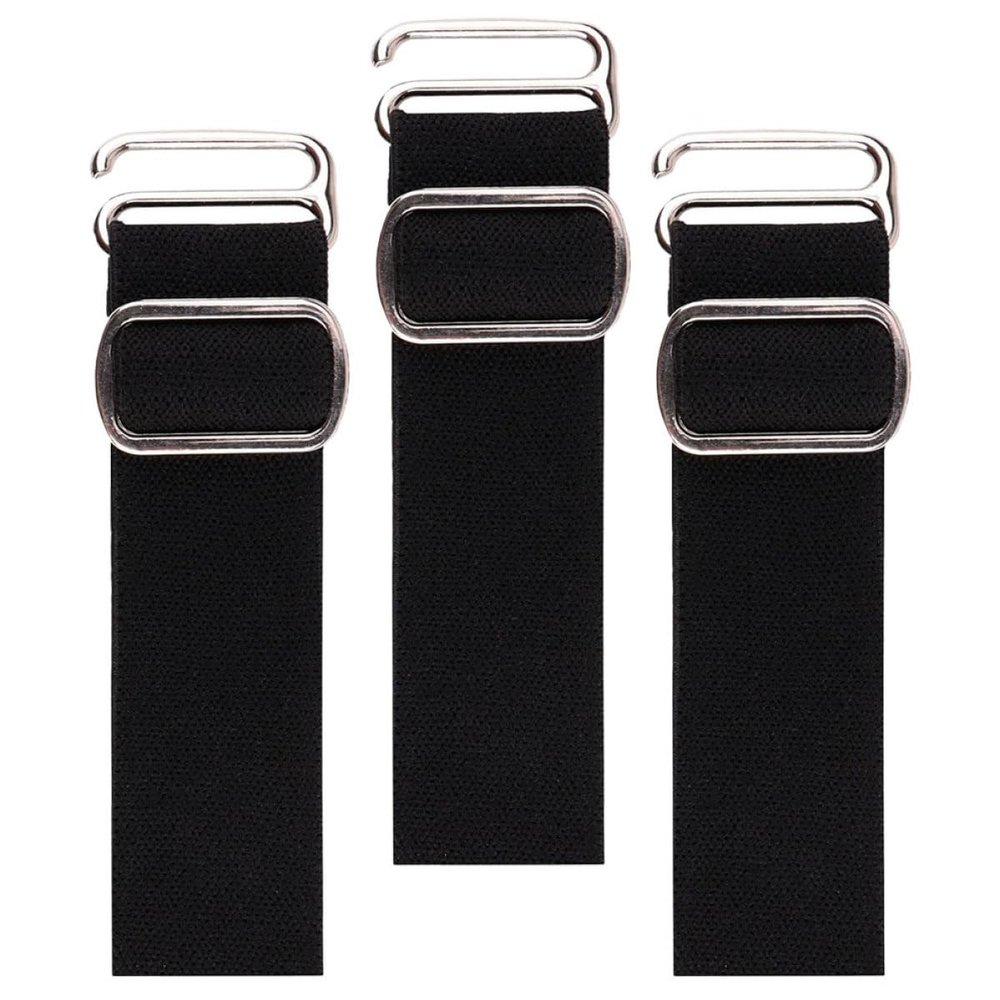 JUMPLAWN Adjustable Hat Straps Thickened Cap Extenders Metal Buckle Cloth Straps 3Pcs for DIY Hat Projects and Outdoor Hiking Activities Black