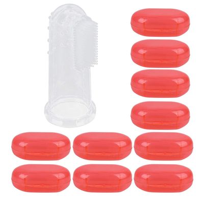 CFTGIW 10pcs Baby Finger Toothbrush Infant Silicone Soft Finger Toothbrushes for NewbornYellow Cover Can Cleaned Strong High Food and Any Not Contain Highly Safe and Baby (#3)