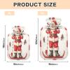 Santa Claus Plaid Hot Water Bottle with Soft Fleece Cover Hot Water Bag for Neck and Shoulder Pain Relief Hot and Cold Therapies-S view 3