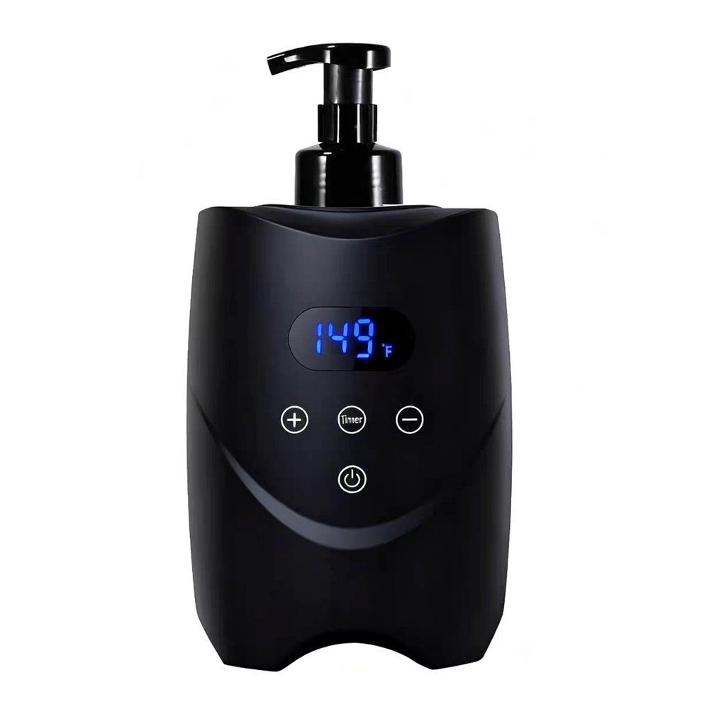 Elitzia Hot Lather Machine Shaving Cream Warmer for Men Intelligent Temperature Control 500ML Capacity Fast Heating Shaving Cream Dispenser Hot Lather Machine for Home Salon Barber Spa ETWDF050(Black)