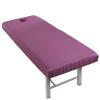 10pcs Elastic Satin Stripe Massage Table Fitted Bed Sheet Full Cover Rubber Band SPA with Hole(Dousha,190x80) view 1