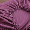 10pcs Elastic Satin Stripe Massage Table Fitted Bed Sheet Full Cover Rubber Band SPA with Hole(Dousha,190x80) view 4