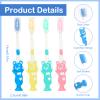 100 Pack Children's Toothbrushes Bulk, Individually Wrapped Soft Bristles Manual Toothbrushes for Kids, Cute Animal Kids Toothbrush for Nursery School Camp Dental Giveaways (4 Colours) view 2