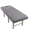 10pcs Elastic Satin Stripe Massage Table Fitted Bed Sheet Full Cover Rubber Band SPA with Hole(Light Grey,185x70) view 1