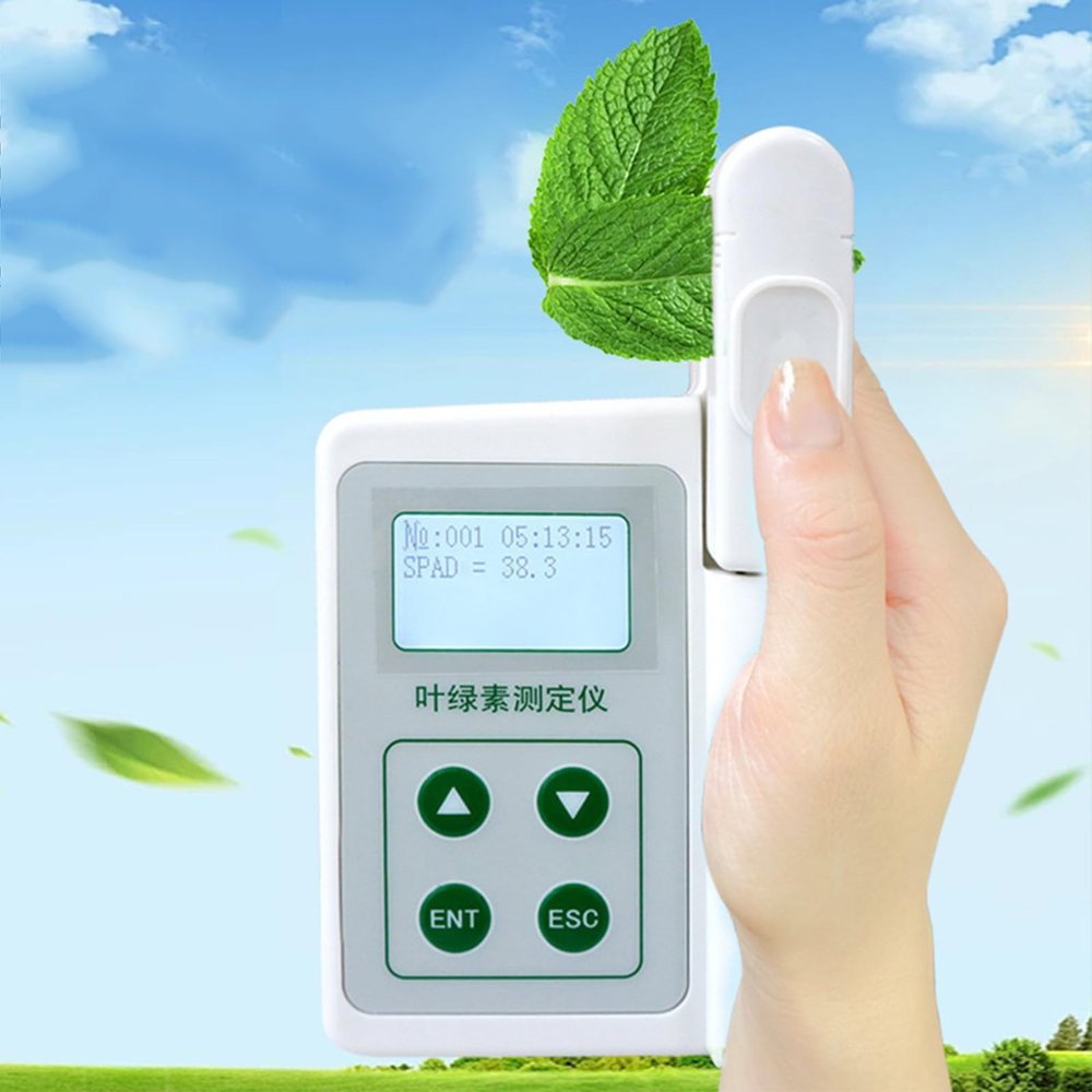 GAYAYAS Rechargeable Handheld Chlorophyll Tester, Leaf Temperature and Leaf Moisture, 0.0-100 SPAD, Plant Nutrient Tester Analyzer, for Precision Farming and Gardening