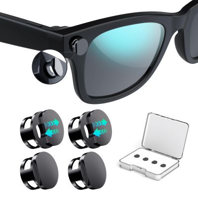 4 Pack LED Light Blocking Covers for Ray-Ban Meta Wayfarer/Skyler/Headliner Gen2/Oakley Meta HSTN Smart Glasses Accessories Adjustable LED Cover for Meta Glasses Easy Block Light Not Affect Recording