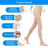AOGOE Medical Compression Pantyhose for Women & Men, Closed Toe 23-32 mmHg Graduated Support Tights, Opaque Waist High Compression Circulation Leggings for Varicose Veins Edema Flight DVT Nursing, L view 3