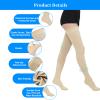 AOGOE Thigh High Compression Stockings for Women & Men, 23-32 mmHg Closed Toe Support Stockings with Anti-Slip Silicone Band, Graduated Compression Socks for Varicose Veins, Edema, Flight, Nursing view 3