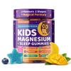 Kids Magnesium Glycinate Sleep Gummies Calm Focus & Relaxation Support with Magnesium, B6, L-Theanine & Chamomile Berry Stars & Mango Moons 120 Vegan Gummies Star & Moon Shape Age 4+