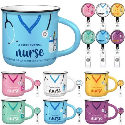 Hushee 12 Pcs Nurse Appreciation Gifts Bulk 2026 Nurses Day Gifts Set with Nurse Week Coffee Mugs and Retractable Nurses Badge Reels for Christmas Women Medical Assistant Hospital Worker Favors