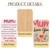 Welsky Mothers Day Card, Mum Birthday Card Greeting Cards with Wooden Plaque, Mothers Day Christmas Birthday Cards for Mother Mummy Grandma Granny Wife from Son Daughter, Floral Design view 3