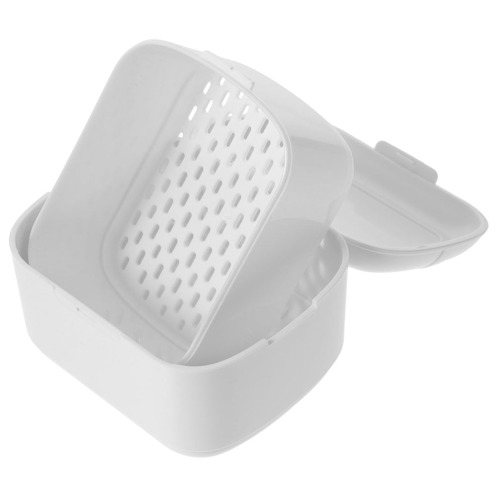 Abaodam Portable Denture Box for Travel and Daily Use Convenient Storage Case for Retainers and False Teeth Lightweight Container Case