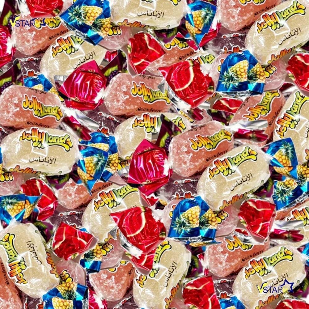 Assorted Candy Collection Butterscotch, Chocolate Eclairs, Magic Fruit Chewies, Toffee Sticks, Milk & Caramel Toffees, Sour & Fruit Chews, Jellies, Honey (500g, Wrapped Fruit Jellies)