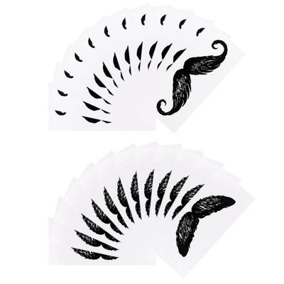 ARTSEWPLY Nose Hair Removal Wax Kit with 24 Black Mustache Stickers Beard Protectors, Convenient PP Material for Daily Use, Practical Nose Hair and Beard Accessory for Gentle Grooming