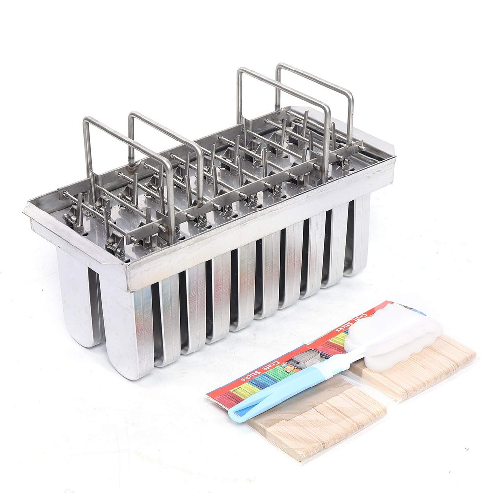 Stainless Steel Ice Lolly Popsicle Molds Kit, Large Capacity Popsicle Ice Cream Stick Holder(20PCS 108g Round)