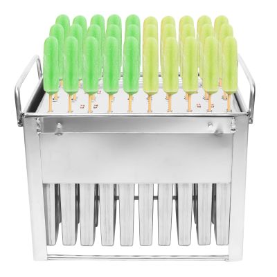 30 Pieces Stainless Steel Popsicle Popsicle Mold Kit Popsicle Lollipop Ice Cream Stick Holder with Cover Stick Holder