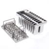 Stainless Steel Ice Lolly Popsicle Molds Kit, Large Capacity Popsicle Ice Cream Stick Holder(20PCS 85g Square) view 1