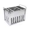 40 Pcs Commercial Ice Cream Stick Molds Stainless Steel Spiral Popsicle Molds, Ice Cream Maker Mold Stick Holder with Lid view 2