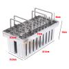 Stainless Steel Ice Lolly Popsicle Molds Kit, Large Capacity Popsicle Ice Cream Stick Holder(20PCS 85g Square) view 2