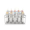 10PCS Ice Cream Pop Molds Stainless Steel Ice Popsicle Stick Holder Ice Pop Makers With Tray Double Slot view 3