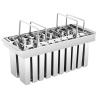Homemade Ice Lolly Molds with Holder, Ice Pop Molds Reusable Flat Head Fast Freezing Ice Treat Maker(20pcs Flat Head 115g) view 1