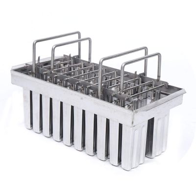 Stainless Steel Ice Lolly Popsicle Molds Kit Ice Pop Lolly Popsicle Ice Cream Stick Holder + Cleaning Brush(20Pcs Style 2)