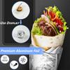Aieraczy 100 Sheets Insulation Sandwich Wrapping Paper Aluminum Foil Sheets, 12" x 12" Pre-Cut Foil Sheets for Food, Sandwich Paper Wraps, for Burrito Wrappers, Hamburger Hot Dogs BBQ view 3