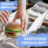 Aieraczy 100 Sheets Insulation Sandwich Wrapping Paper Aluminum Foil Sheets, 12" x 12" Pre-Cut Foil Sheets for Food, Sandwich Paper Wraps, for Burrito Wrappers, Hamburger Hot Dogs BBQ view 4