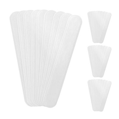100pcs White Non-woven Collar Protector Stickers Disposable