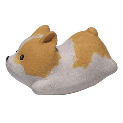 OUOULAJY Corgi Puppy Tea Pet Ornaments Cute Kungfu Tea Pet Gift for Bedroom Tea Table