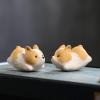 OUOULAJY Corgi Puppy Tea Pet Ornaments Cute Kungfu Tea Pet Gift for Bedroom Tea Table view 2