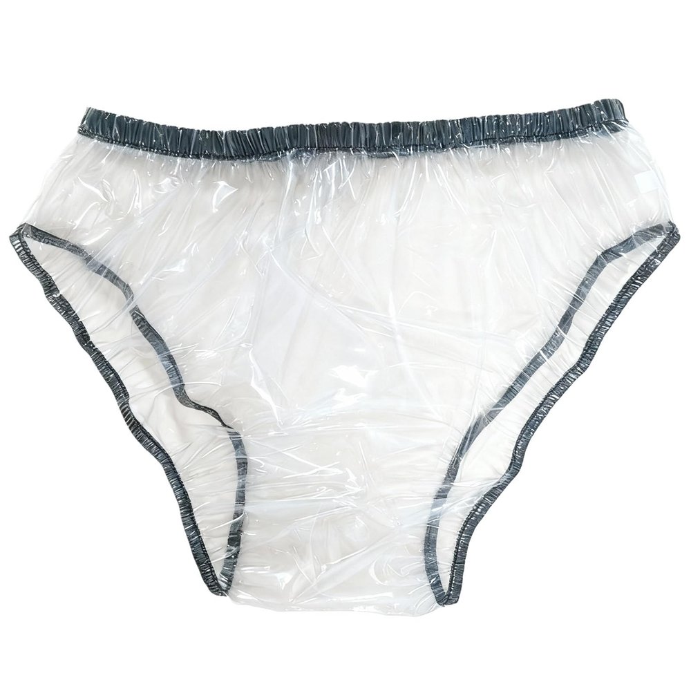 Plastic Pants Adult Nappies Leakproof Underwear for Incontinence Reusable Adult Cloth Nappy Cover Low Noise Soft and Comfortable for Adults and SeniorsClear,L