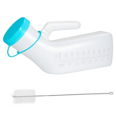 1000 ml Urine Bottles Male Urine Bottle with Glow in The Dark Lid Urinal Bottles for Men Mens Pee Bottle Spill Proof Portable Urinals for Men for Home Hospitals Car Travel Camping