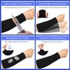 Aboiledy 3 Pairs Arm Protectors Level 5 Arm Burn Protection Sleeve Black & Blue & Gray About 20cm for Thin Skin and Bruising Cut Forearm Sleeve Level 5 Arm Burn Protection Sleeve view 4
