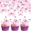 LaVenty 60 PCS Edible Butterfly Cupcake Cake Decorations Muffin Desserts Food Decoration for Celebrating Party Events Baby Shower Party Supplies view 1