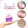 LaVenty 60 PCS Edible Butterfly Cupcake Cake Decorations Muffin Desserts Food Decoration for Celebrating Party Events Baby Shower Party Supplies view 3