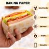 100 PCS Greaseproof Paper Sheets 25 * 21.5cm Baking Wrapping Paper Oil-Proof Food Basket Liners for Sandwich Hamburger Fries Breads Cake Hot Dogs Food Wrapping Packing view 3