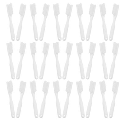 ARTSEWPLY 100pcs Prison-Specific Short Handle Manual Soft Toothbrush Thumb Grip Head Design for Adults for Institutional Correctional Use Travel Gym Bag