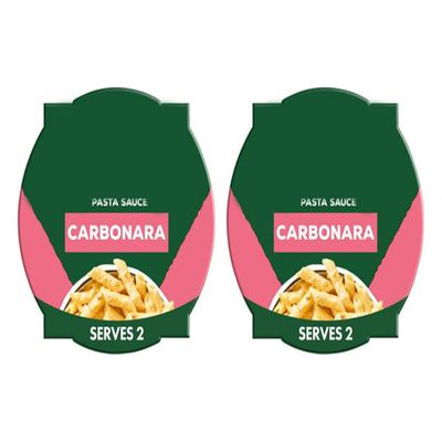 Carbonara Pasta Sauce, Rich Creamy with Ham and Cheese, Artificial Colour Free, 150g, Serves 2,Pack Of 2
