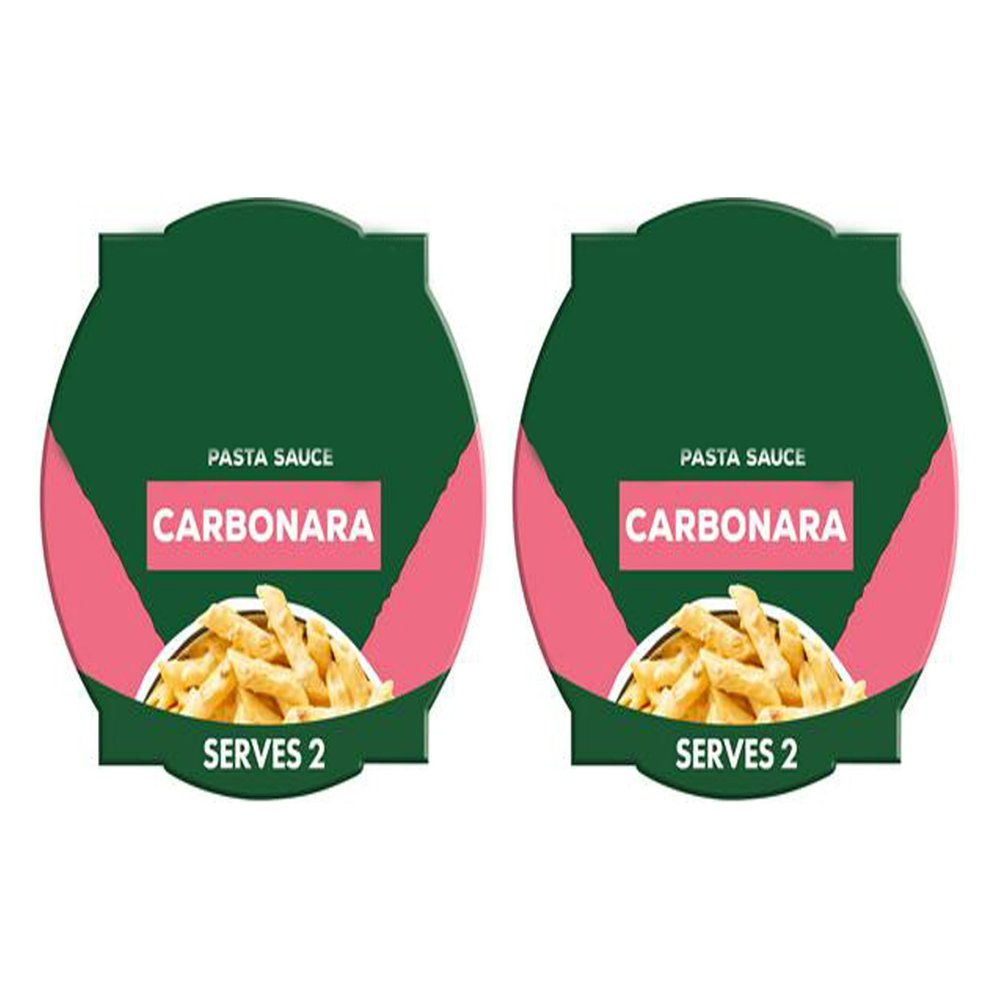 Carbonara Pasta Sauce, Rich Creamy with Ham and Cheese, Artificial Colour Free, 150g, Serves 2,Pack Of 2