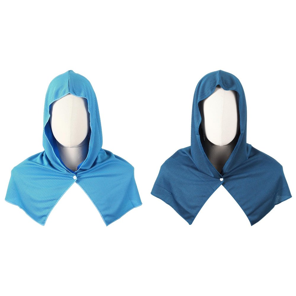 YELARXI Cooling Hoodie Towel, Cooling Towels for Neck and Face Sun Protection Instant Cool Hoodie 2 Pack & Blue/Cobalt Blue-Fitting for(Sport/Camping/Work Out/Hot Weather)