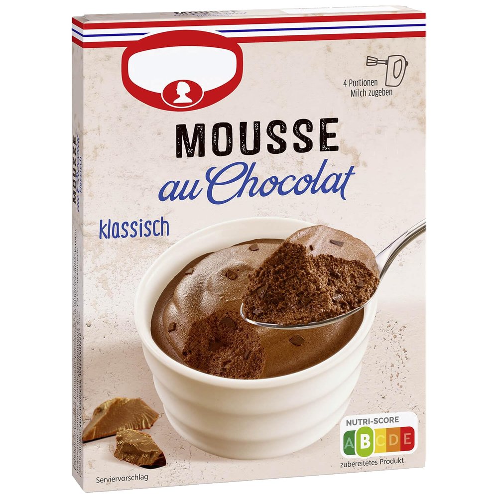 Chocolate mousse dessert mix 100 g, classic whipped mousse powder for easy desserts, imported by DFB