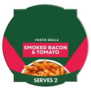 Premium Pasta Sauce with Smoked Bacon and Tomato, Rich Sauce with Onions, No Artificial Colours, 150g, Serves 2