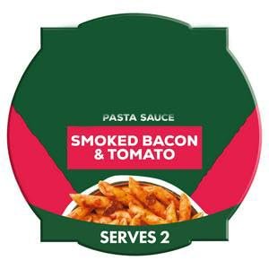 Premium Pasta Sauce with Smoked Bacon and Tomato, Rich Sauce with Onions, No Artificial Colours, 150g, Serves 2