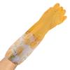 Beaupretty 2 Pairs Winter Kitchen Dishwashing Gloves with Plush Lining Insulated Long Cuff Hand Sleeves for Household and Commercial Cleaning Orange Green view 3