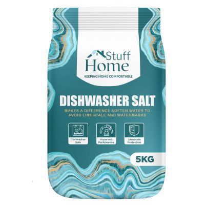 Home Stuff Dishwasher Salt 5kg | Powerful Limescale Prevention for Dishwashers | Improves Cleaning Performance & Protects Appliances | Compatible With All Dishwashers | Pure Granular Softening Salt