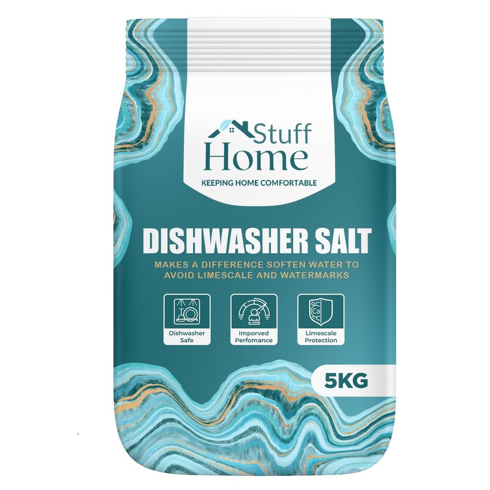 Home Stuff Dishwasher Salt 5kg | Powerful Limescale Prevention for Dishwashers | Improves Cleaning Performance & Protects Appliances | Compatible With All Dishwashers | Pure Granular Softening Salt