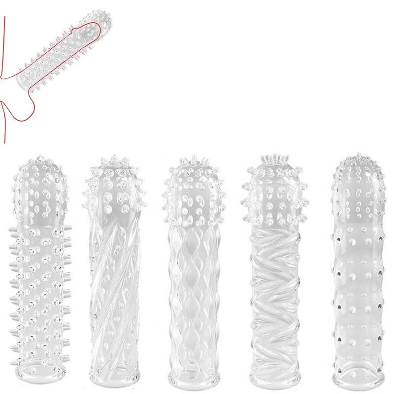 5 Pack Male Transparent Lightweight Training Sleeves - Elastic Protection Equipment For Couple Fitness Workout